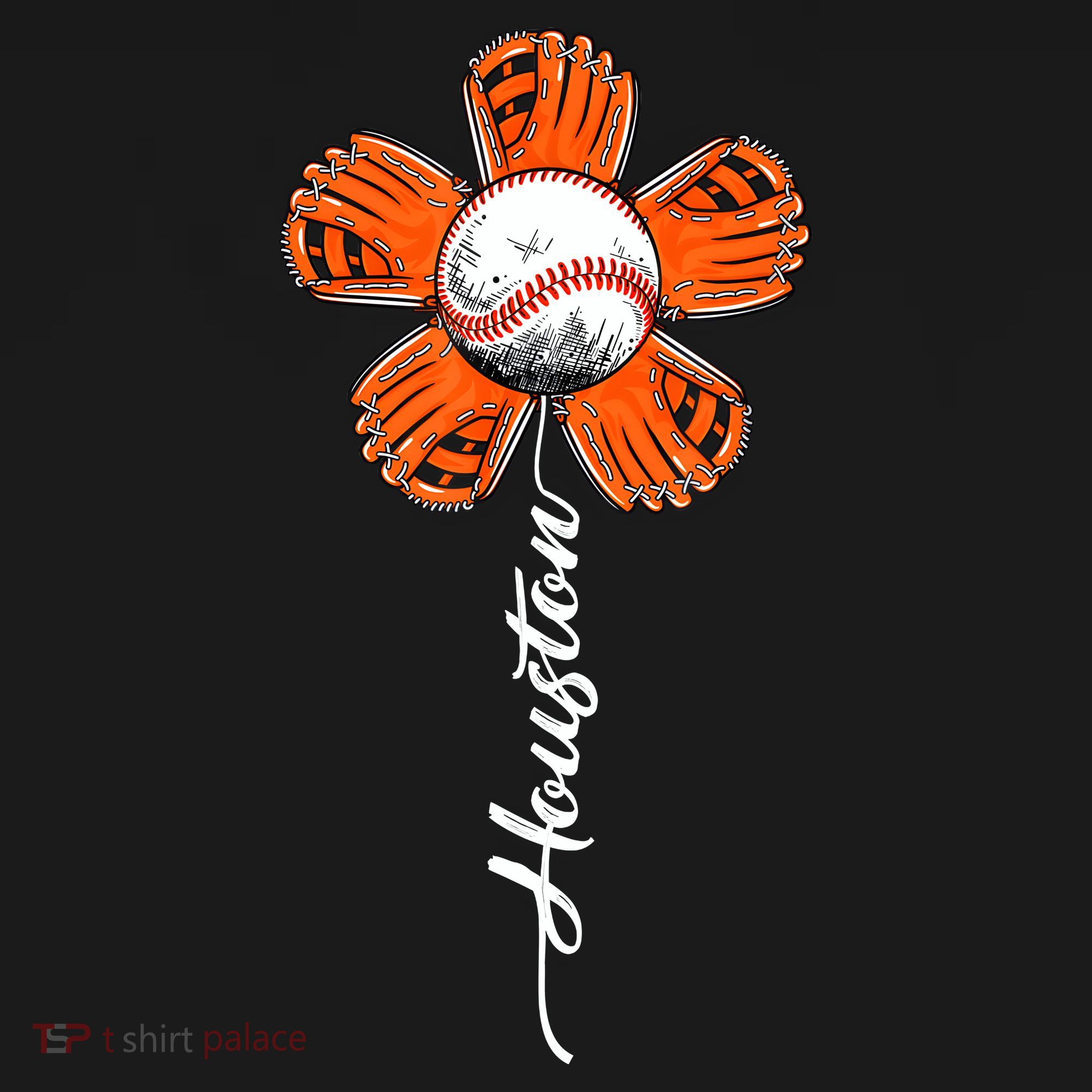 Houston Souvenir Colorful Flower Tee I Love Houston Women T-Shirt