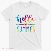 Hello Summer Colorful Rainbow T-Shirt thumb 0