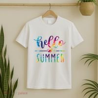 Hello Summer Colorful Rainbow T-Shirt thumb 2