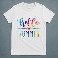 Hello Summer Colorful Rainbow T-Shirt thumb 5