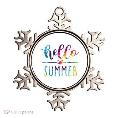 Hello Summer Colorful Rainbow Ornament