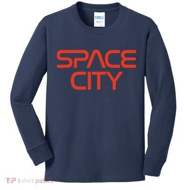 Houston Space City, Houston Baseball Kids Long Sleeve Shirt