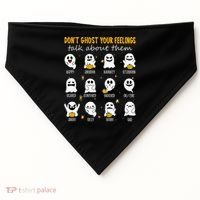Halloween School Counselor DonT Ghost Your Feeling Teacher USA-Made Doggie Bandana thumb 0