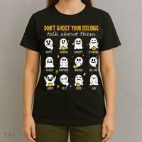 Halloween School Counselor DonT Ghost Your Feeling Teacher T-Shirt thumb 4