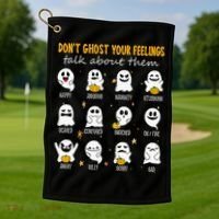 Halloween School Counselor DonT Ghost Your Feeling Teacher Golf Towel thumb 1