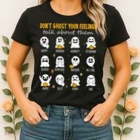 Halloween School Counselor DonT Ghost Your Feeling Teacher Women's T-Shirt thumb 2