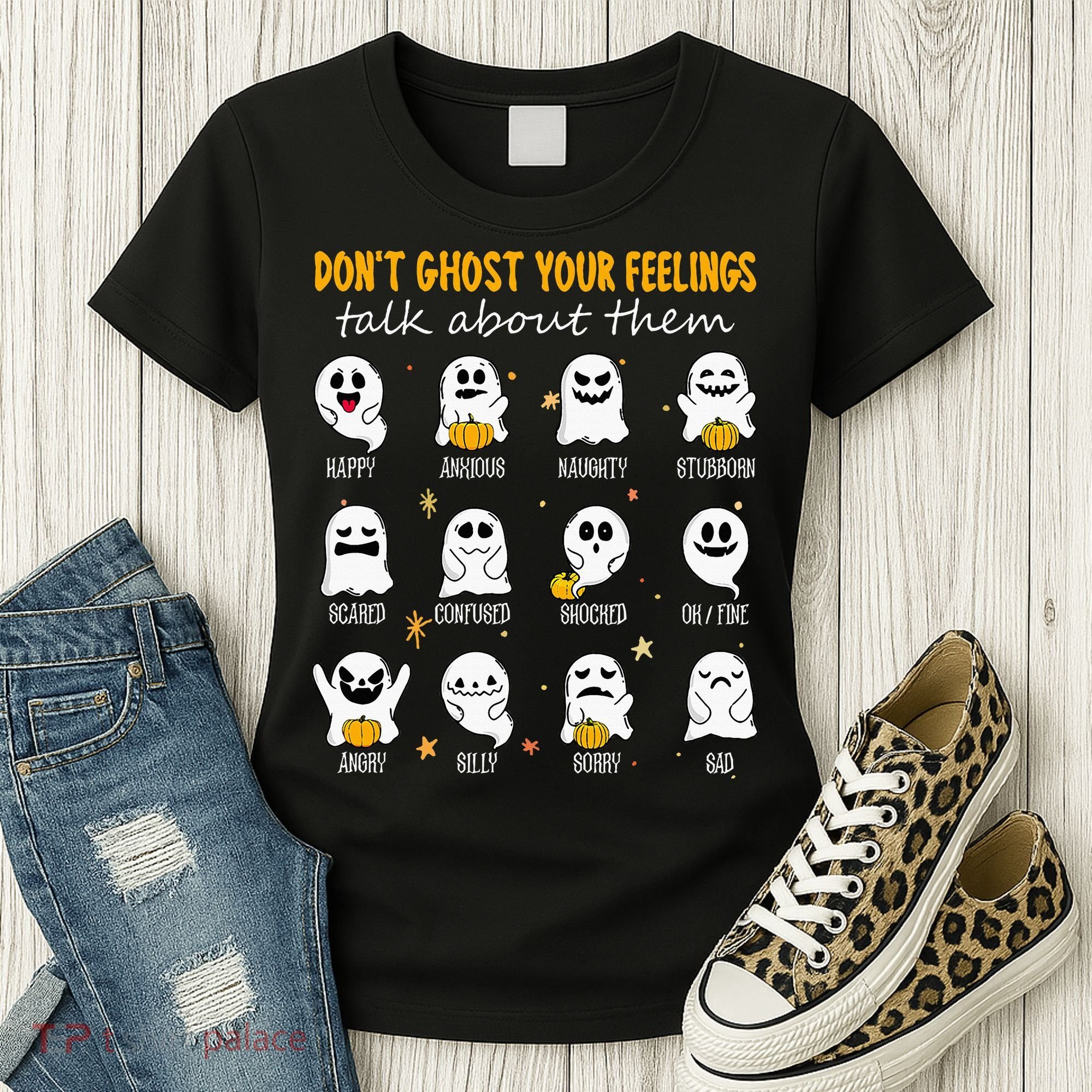 Halloween School Counselor DonT Ghost Your Feeling Teacher Women's T-Shirt