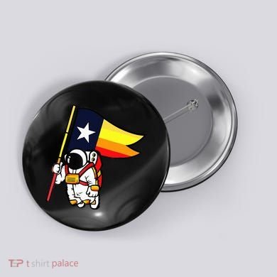 Houston Space City Astronaut Button
