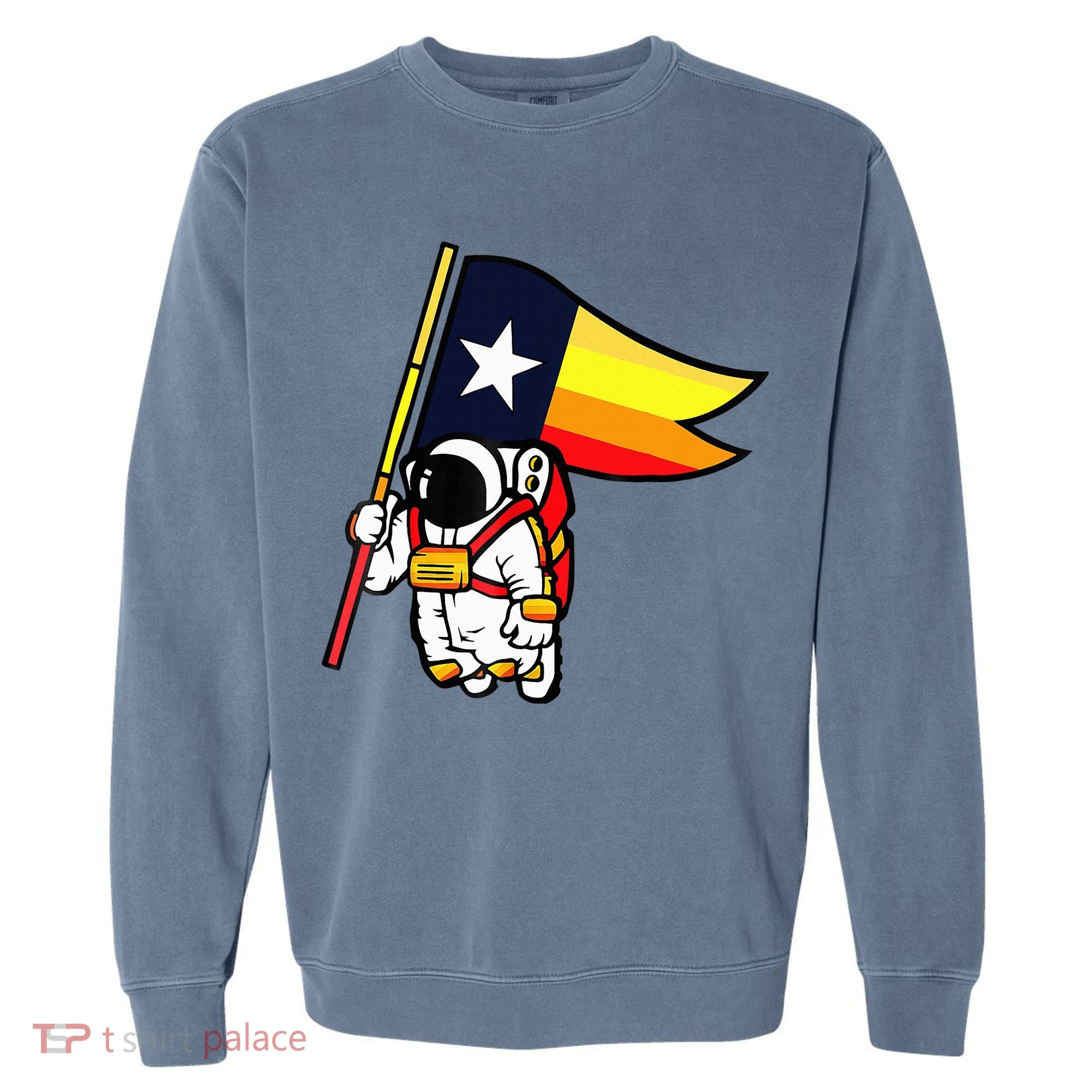 Houston Space City Astronaut Garment-Dyed Sweatshirt
