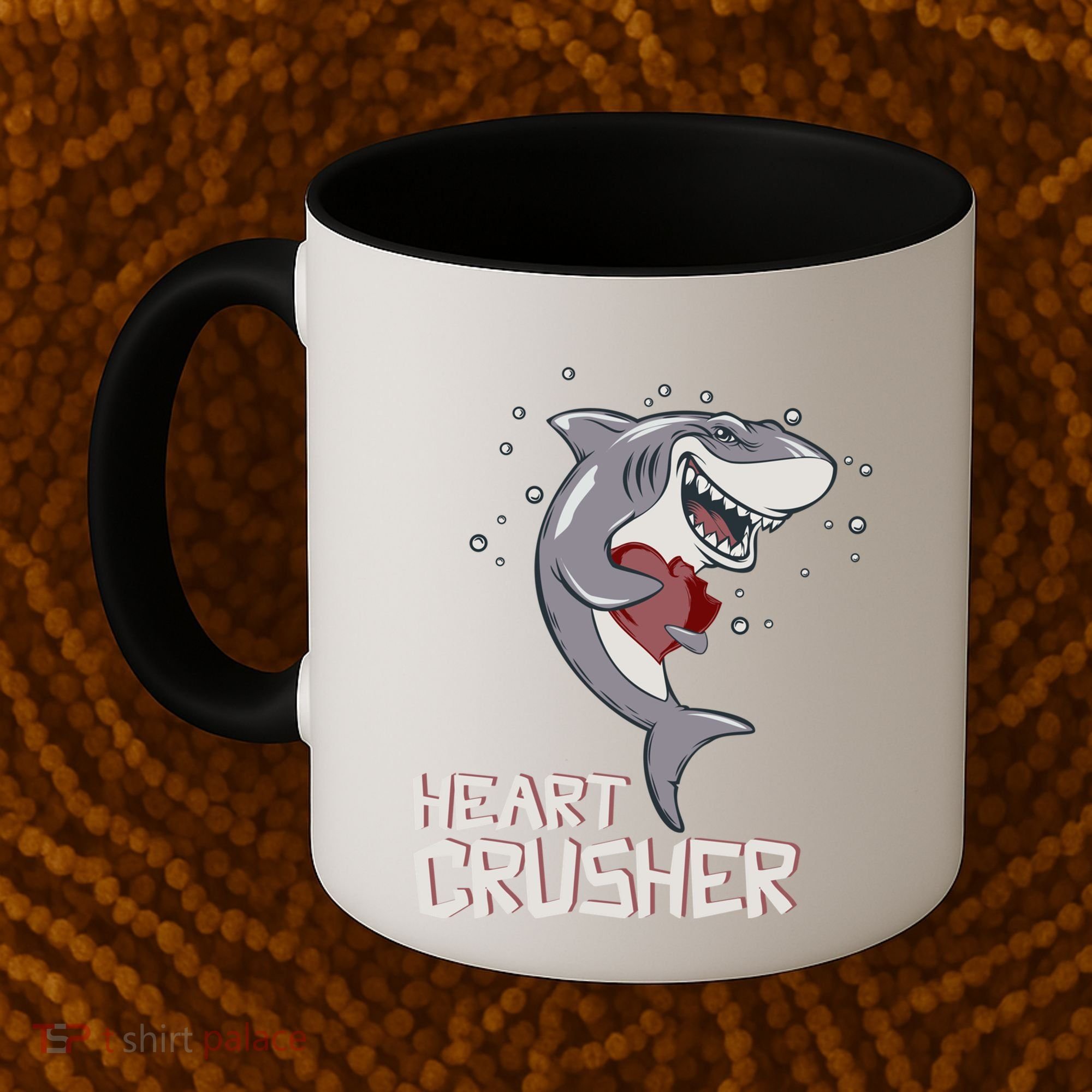 Heart Shark Crusher Valentines Day Cute Vgiftday Gift Coffee Mug