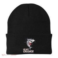 Heart Shark Crusher Valentines Day Cute Vgiftday Gift Beanie thumb 0