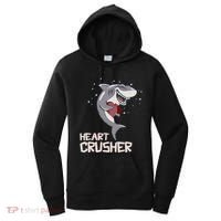 Heart Shark Crusher Valentines Day Cute Vgiftday Gift Women's Hoodie thumb 0