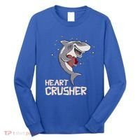 Heart Shark Crusher Valentines Day Cute Vgiftday Gift Long Sleeve Shirt thumb 0