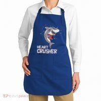 Heart Shark Crusher Valentines Day Cute Vgiftday Gift Apron thumb 2