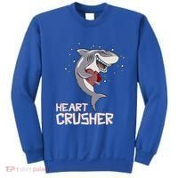 Heart Shark Crusher Valentines Day Cute Vgiftday Gift Sweatshirt thumb 0