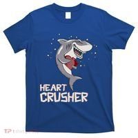 Heart Shark Crusher Valentines Day Cute Vgiftday Gift T-Shirt thumb 0