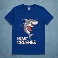 Heart Shark Crusher Valentines Day Cute Vgiftday Gift T-Shirt thumb 5
