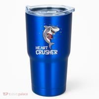 Heart Shark Crusher Valentines Day Cute Vgiftday Gift Tumbler thumb 0