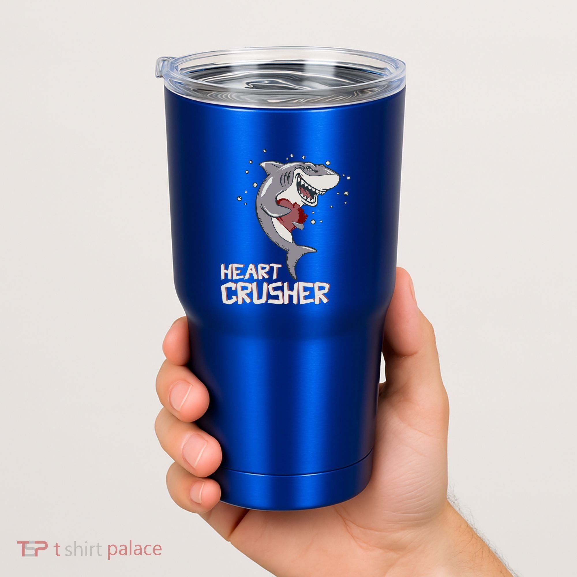 Heart Shark Crusher Valentines Day Cute Vgiftday Gift Tumbler