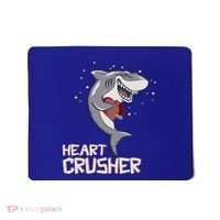 Heart Shark Crusher Valentines Day Cute Vgiftday Gift Mousepad thumb 0
