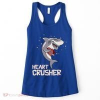 Heart Shark Crusher Valentines Day Cute Vgiftday Gift Women's Tank Top thumb 0