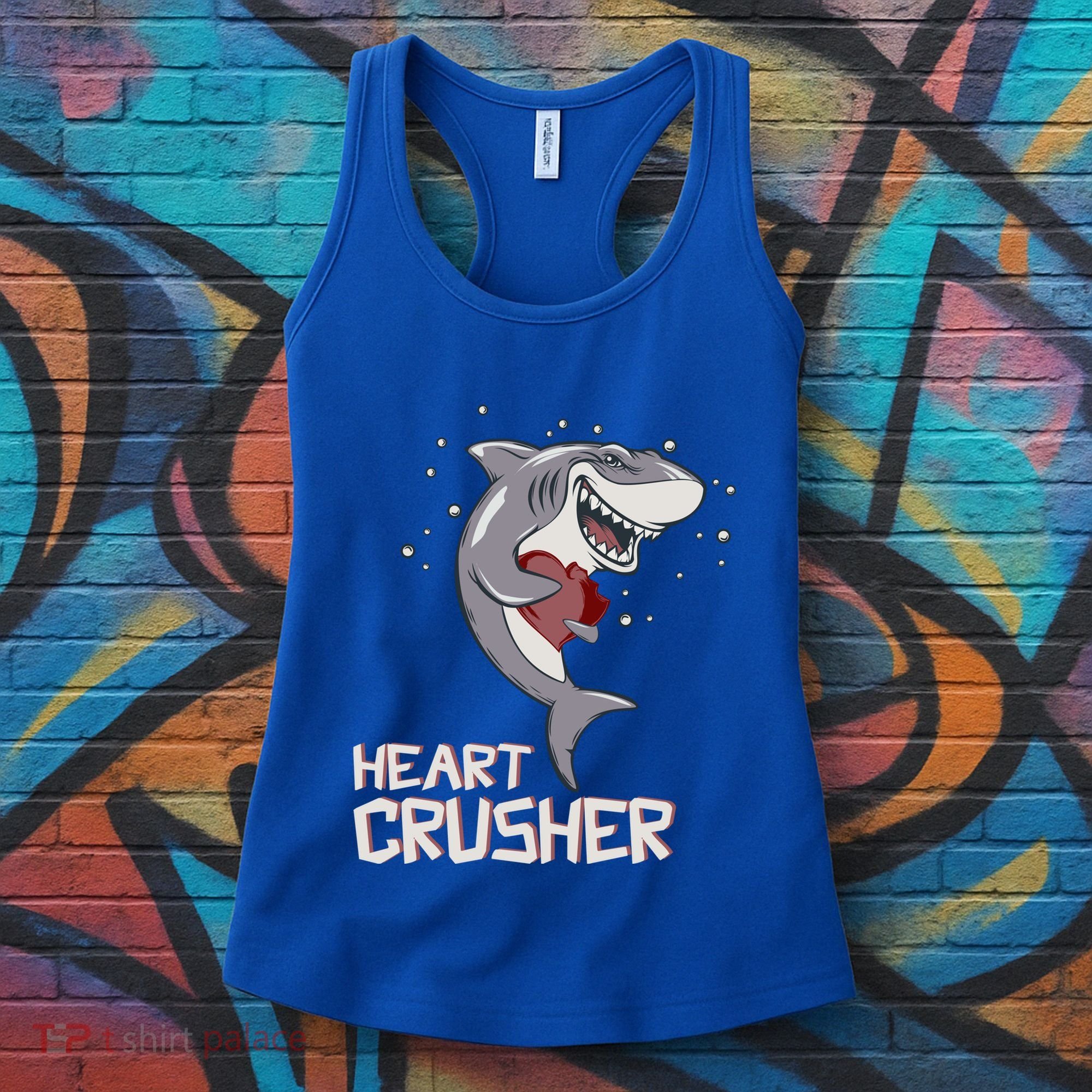Heart Shark Crusher Valentines Day Cute Vgiftday Gift Women's Tank Top