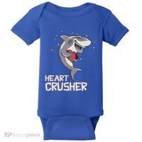 Heart Shark Crusher Valentines Day Cute Vgiftday Gift Baby Bodysuit thumb 0