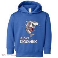 Heart Shark Crusher Valentines Day Cute Vgiftday Gift Toddler Hoodie thumb 0