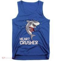 Heart Shark Crusher Valentines Day Cute Vgiftday Gift Tank Top thumb 0