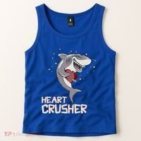 Heart Shark Crusher Valentines Day Cute Vgiftday Gift Tank Top thumb 2