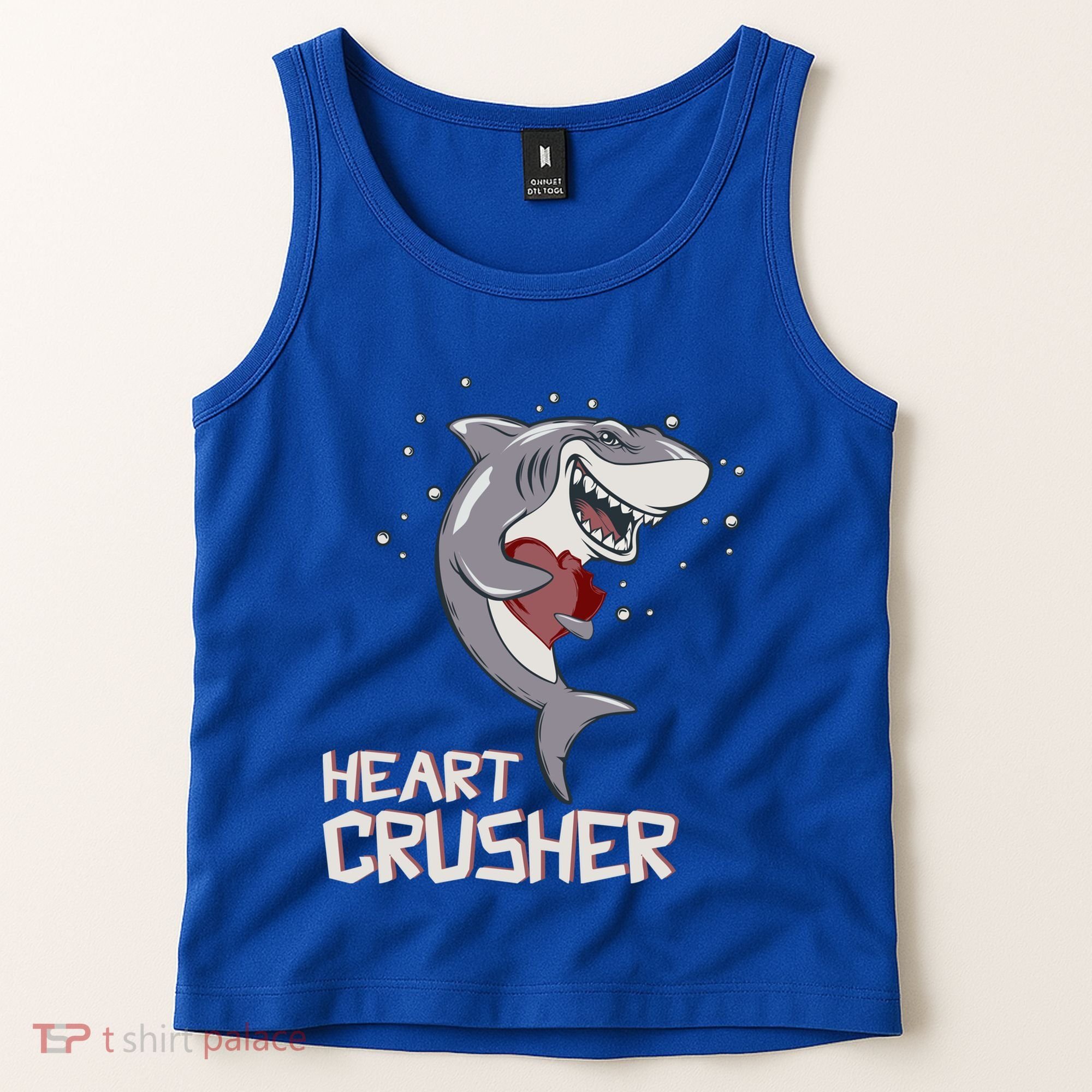 Heart Shark Crusher Valentines Day Cute Vgiftday Gift Tank Top
