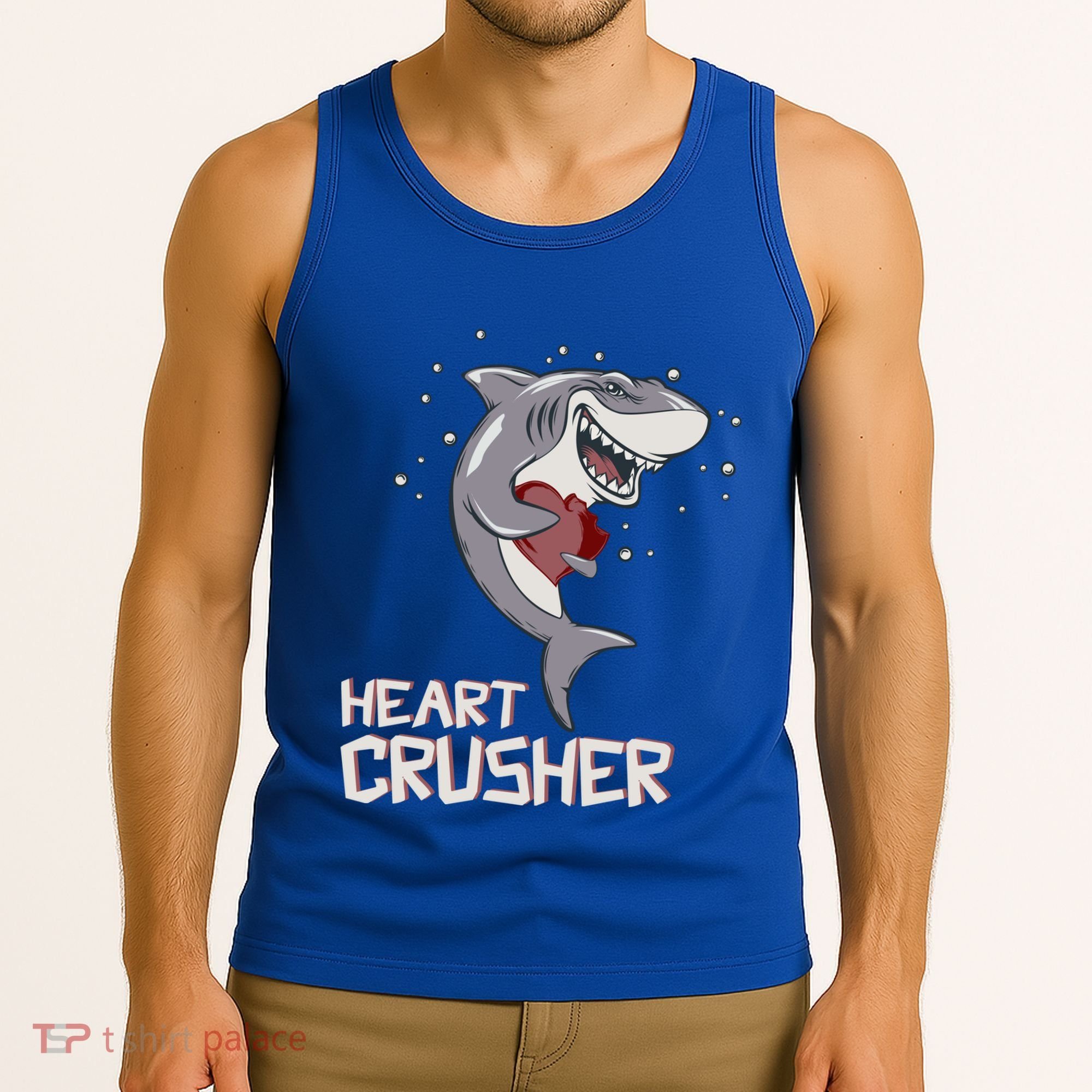 Heart Shark Crusher Valentines Day Cute Vgiftday Gift Tank Top