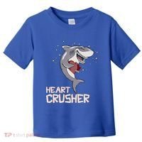Heart Shark Crusher Valentines Day Cute Vgiftday Gift Toddler T-Shirt thumb 0