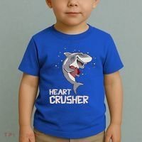 Heart Shark Crusher Valentines Day Cute Vgiftday Gift Toddler T-Shirt thumb 2