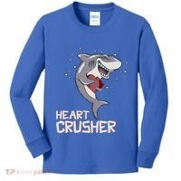 Heart Shark Crusher Valentines Day Cute Vgiftday Gift Kids Long Sleeve Shirt thumb 0