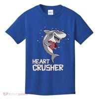 Heart Shark Crusher Valentines Day Cute Vgiftday Gift Kids T-Shirt thumb 0