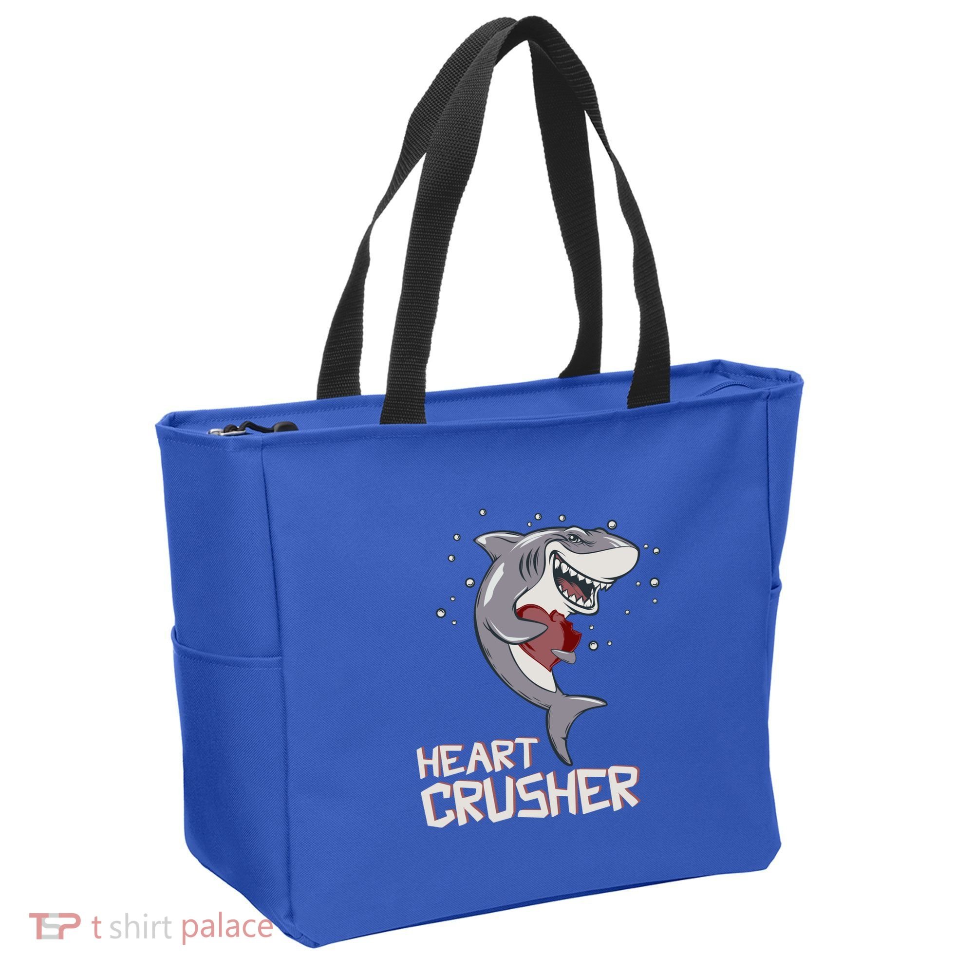Heart Shark Crusher Valentines Day Cute Vgiftday Gift Tote Bag