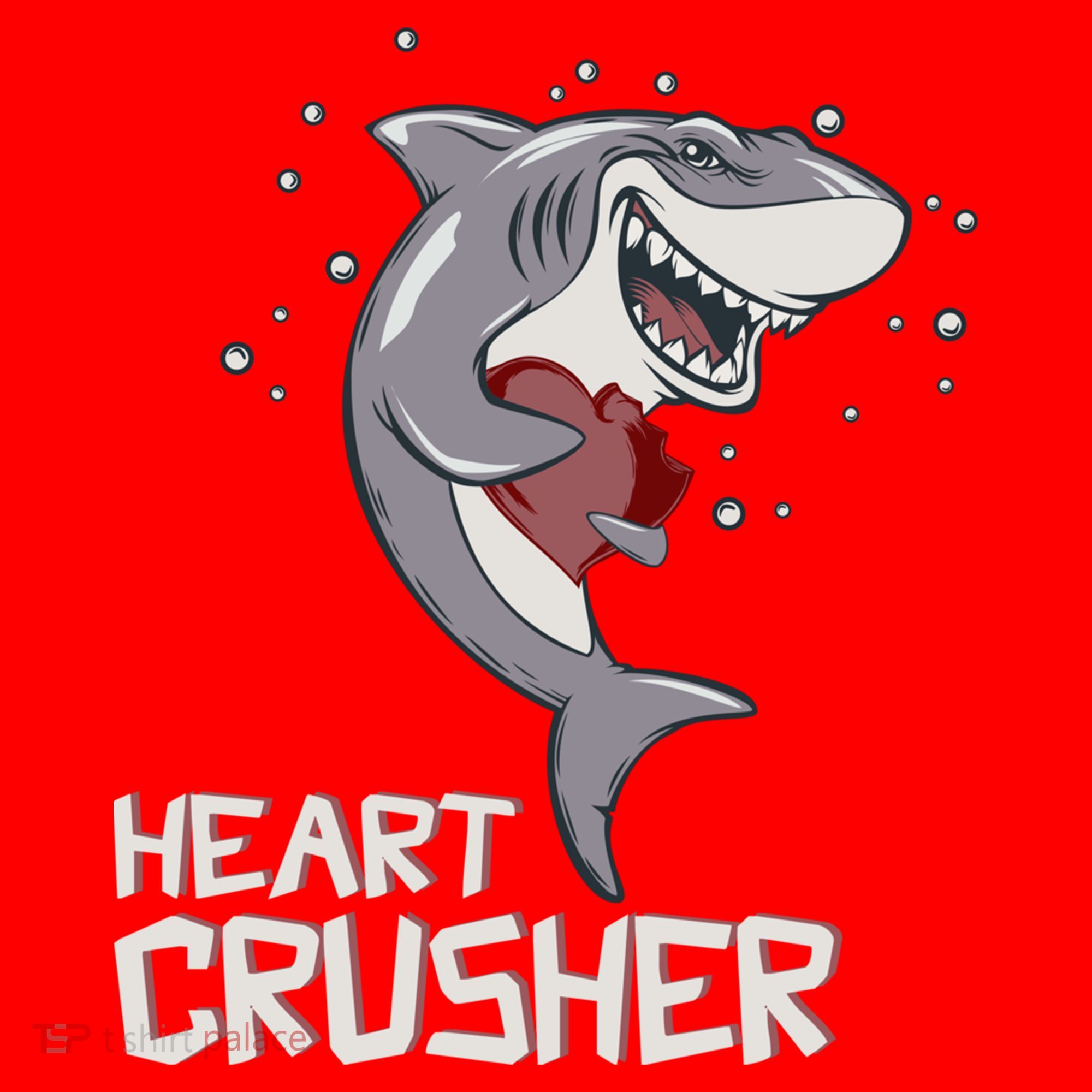 Heart Shark Crusher Valentines Day Cute Vgiftday Gift Santa Hat