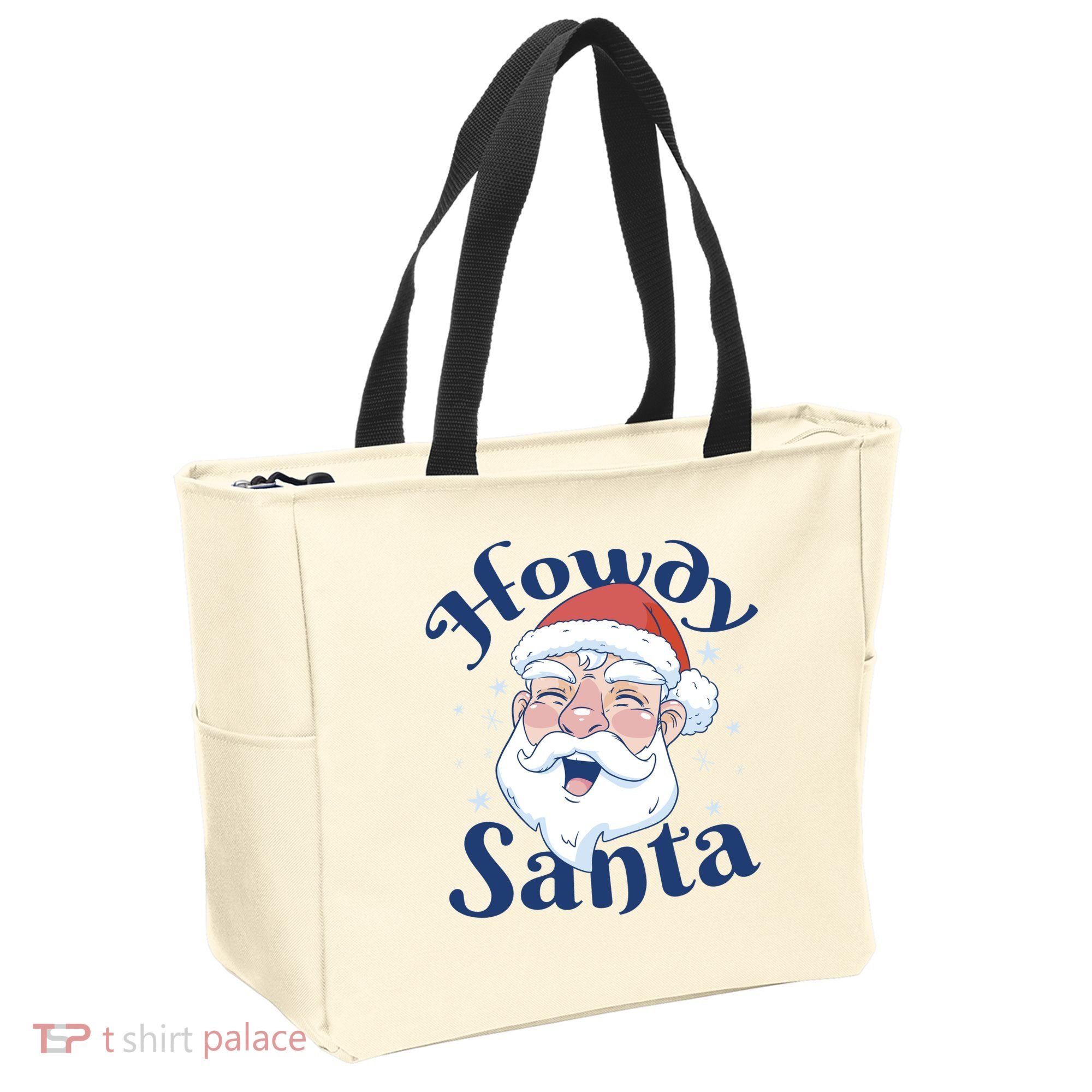 Howdy Santa Christmas Tote Bag