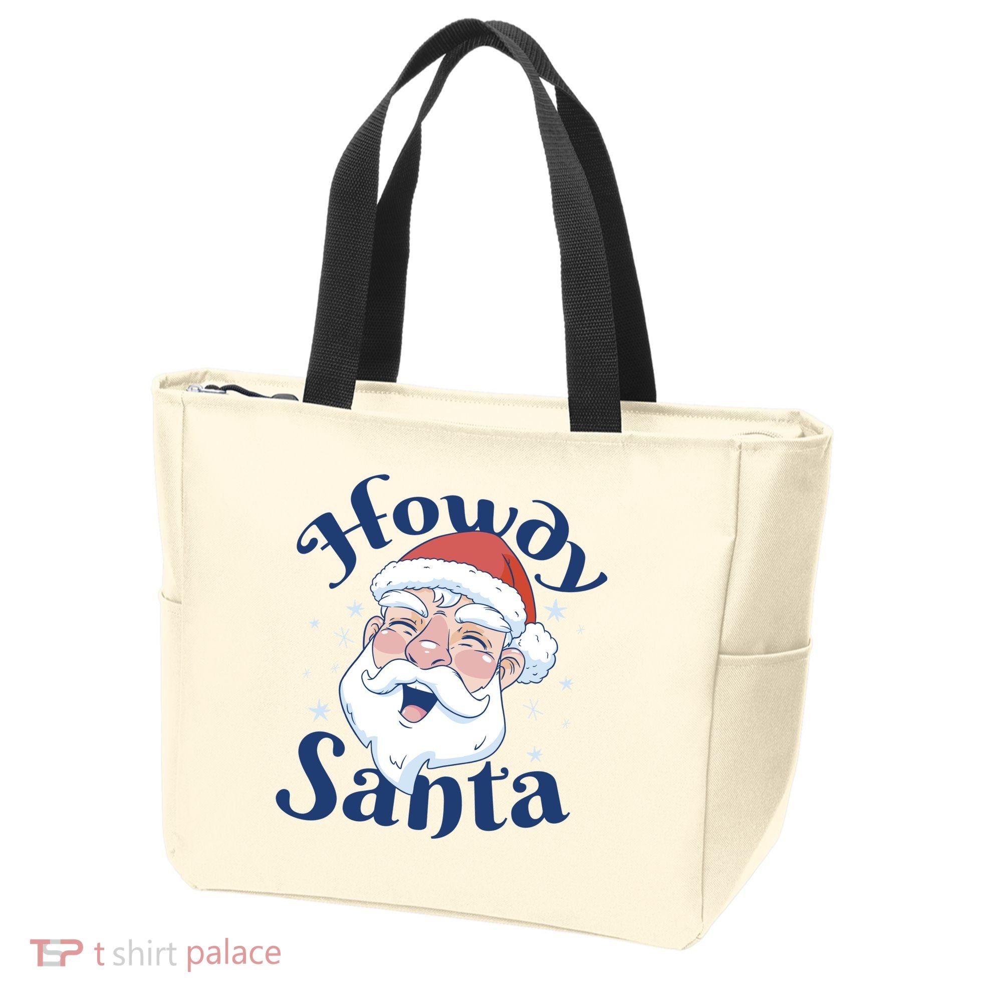 Howdy Santa Christmas Tote Bag