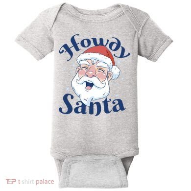 Howdy Santa Christmas Baby Bodysuit