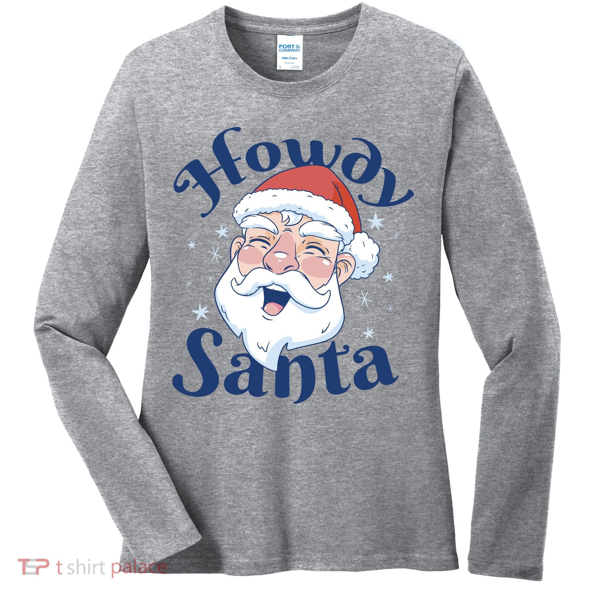 Howdy Santa Christmas Women's Long Sleeve Shirt