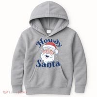 Howdy Santa Christmas Kids Hoodie thumb 0