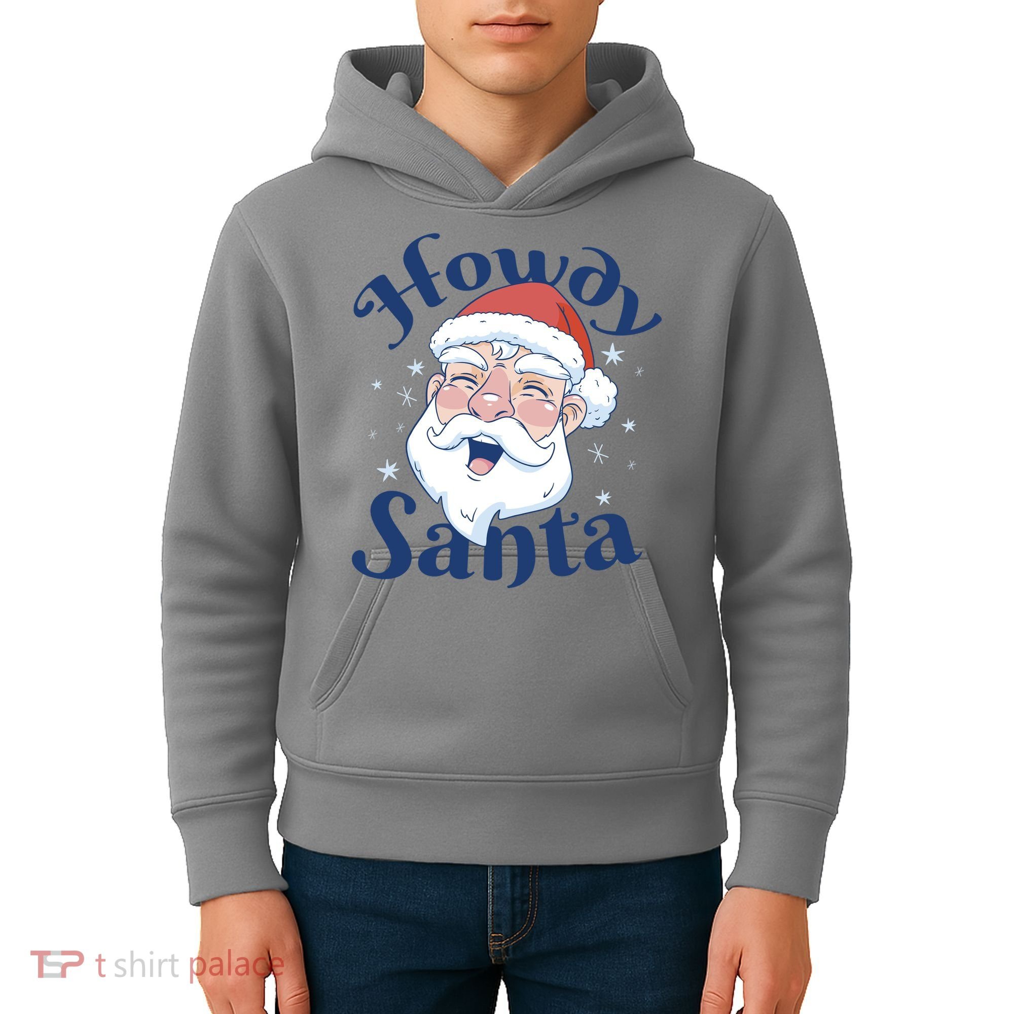 Howdy Santa Christmas Kids Hoodie