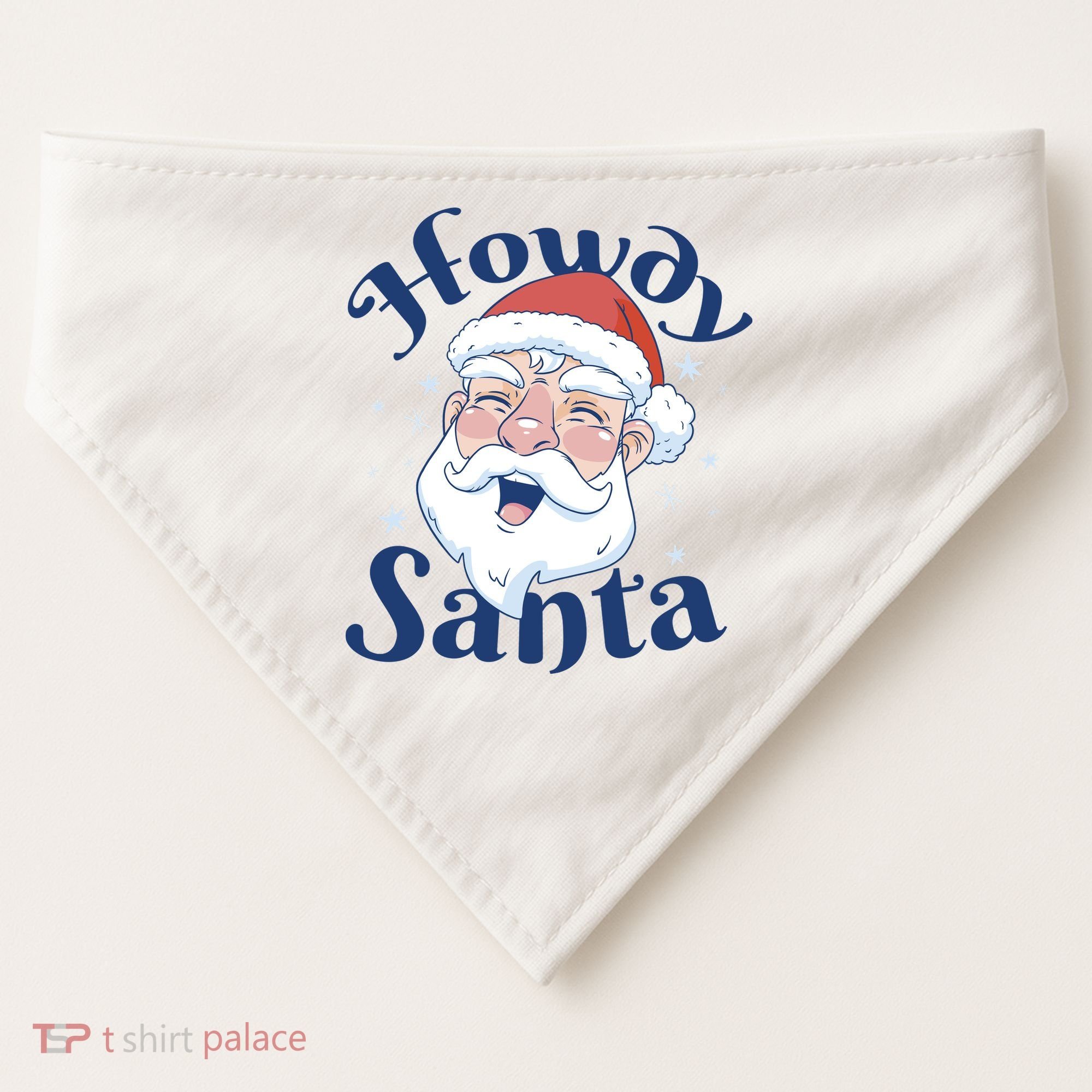 Howdy Santa Christmas USA-Made Doggie Bandana