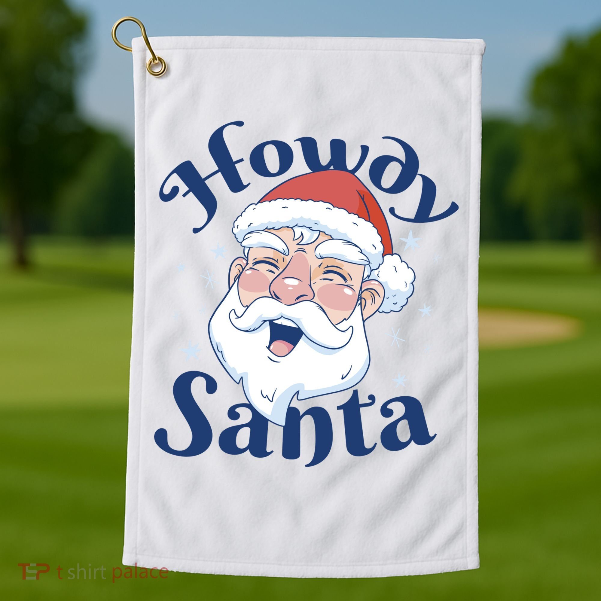Howdy Santa Christmas Golf Towel