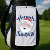 Howdy Santa Christmas Golf Towel thumb 2