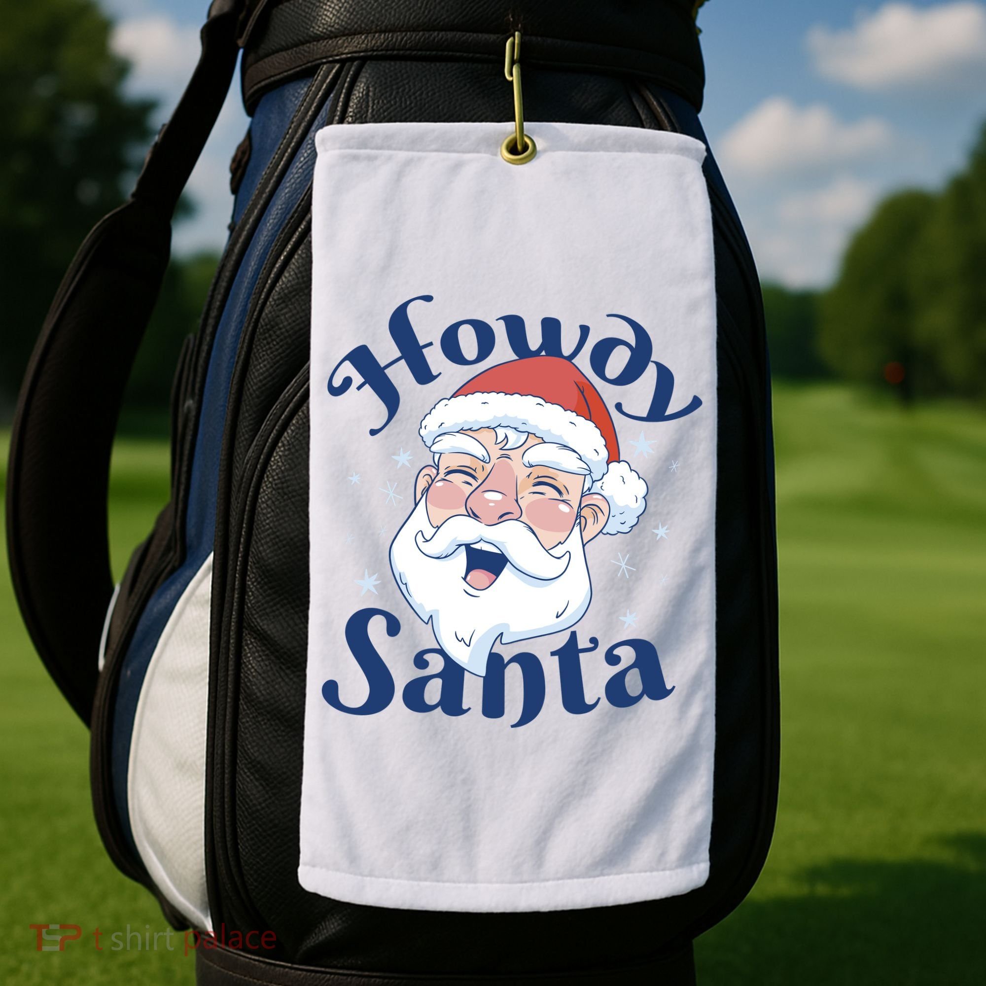Howdy Santa Christmas Golf Towel