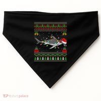 Hammerhead Shark Christmas Lights Santa Ugly Xmas Gift USA-Made Doggie Bandana thumb 0