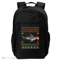Hammerhead Shark Christmas Lights Santa Ugly Xmas Gift Backpack thumb 0